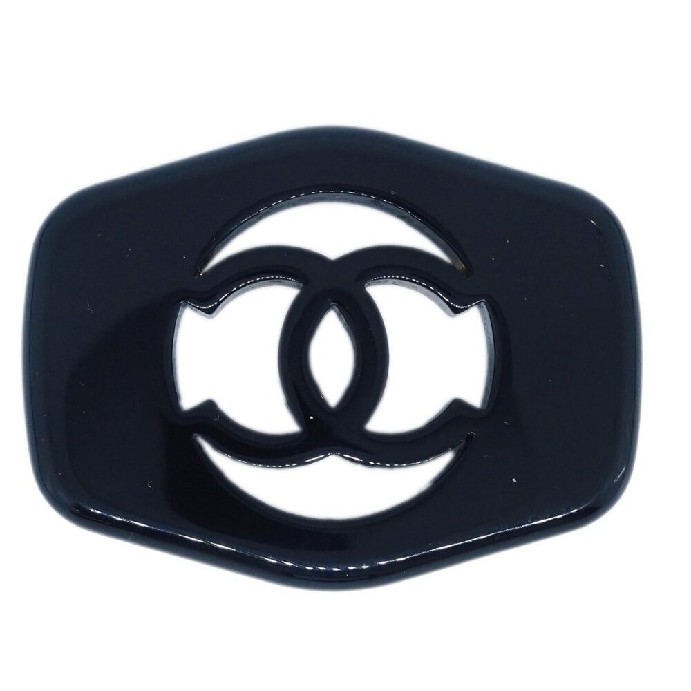 Chanel Brooch Pin Black 97P 153876